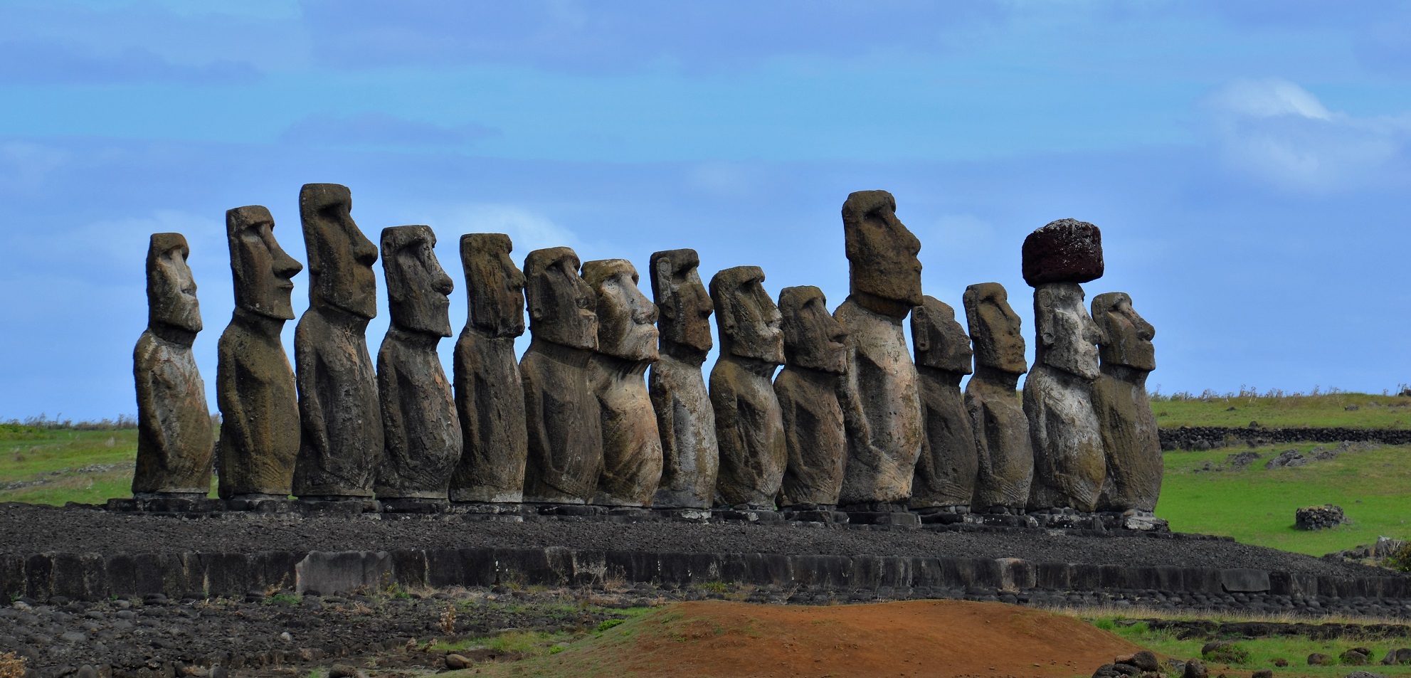 Moai statues on easter island