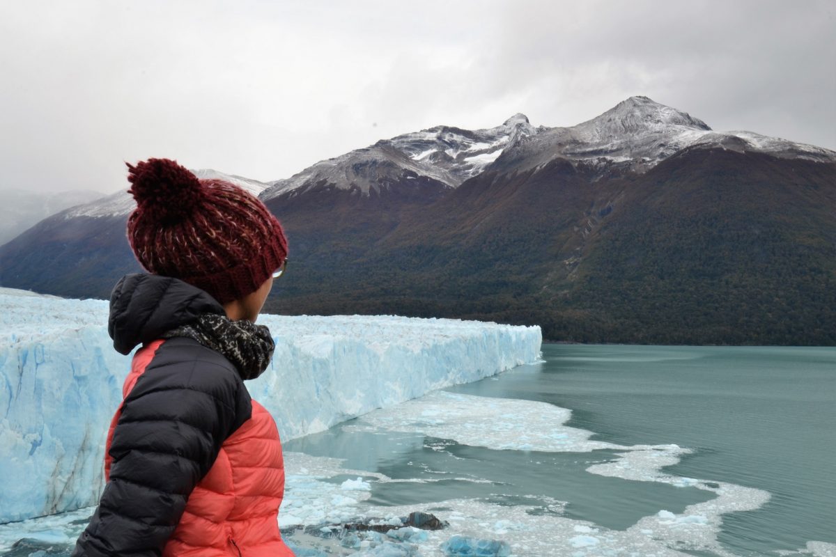 Watching over perito moreno glacier in argentina